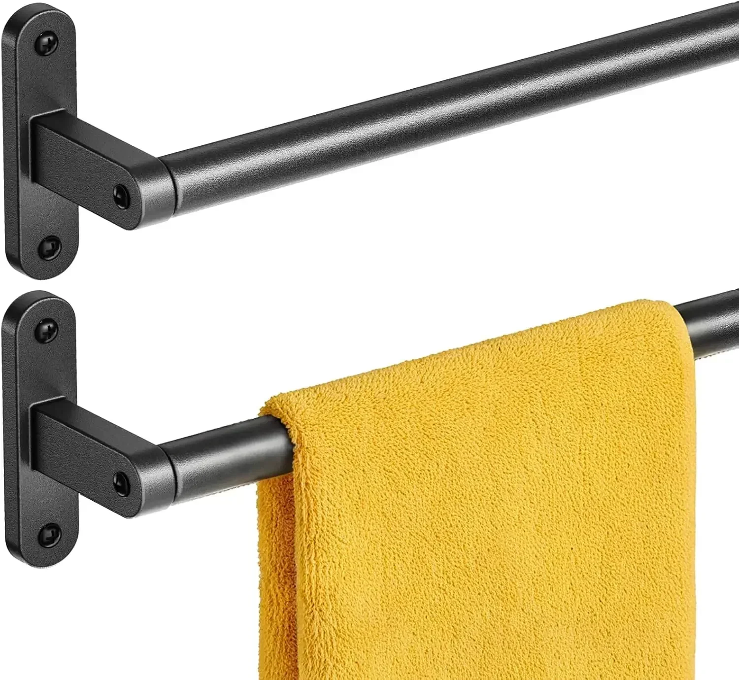 Home Essentials Bathroom Rack - Banyo için Mat Siyah Havlu Askısı