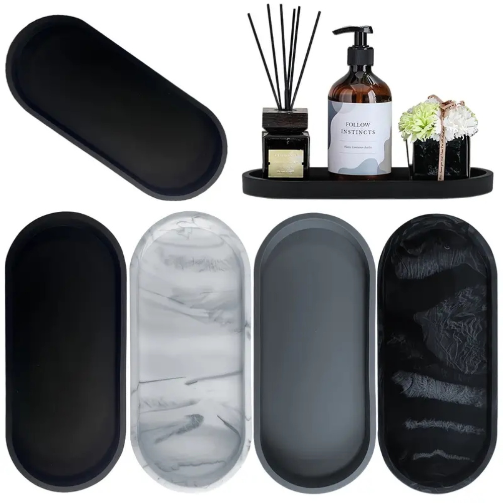 Home Essentials Bathroom Rack - 1 Adet Banyo Giyinme Silikon Tepsi,