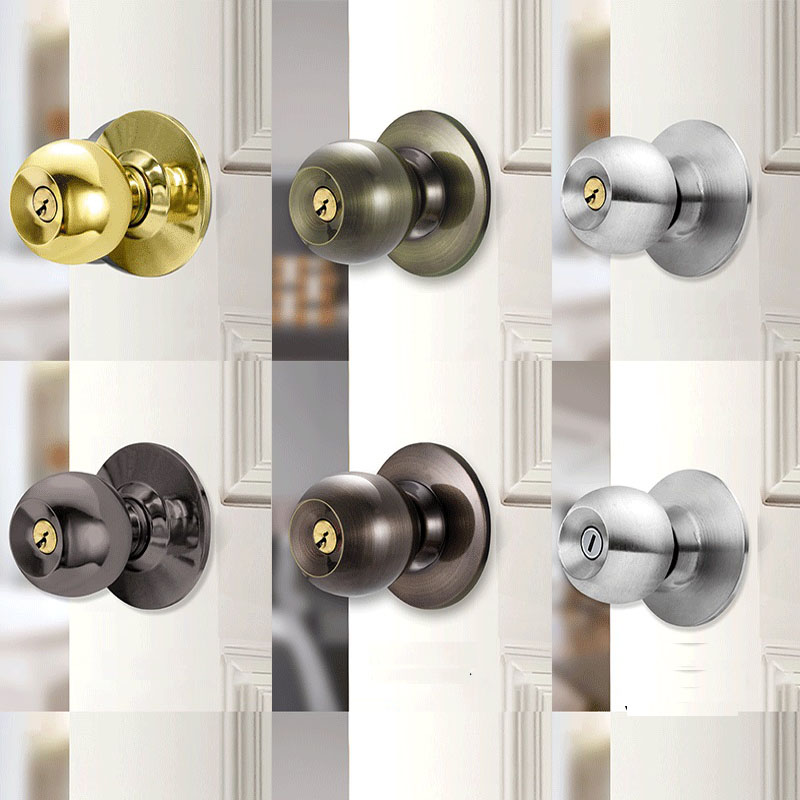 Home Bathroom Key - Alüminyum Alaşımlı Yuvarlak Kapı Kolları Dönme