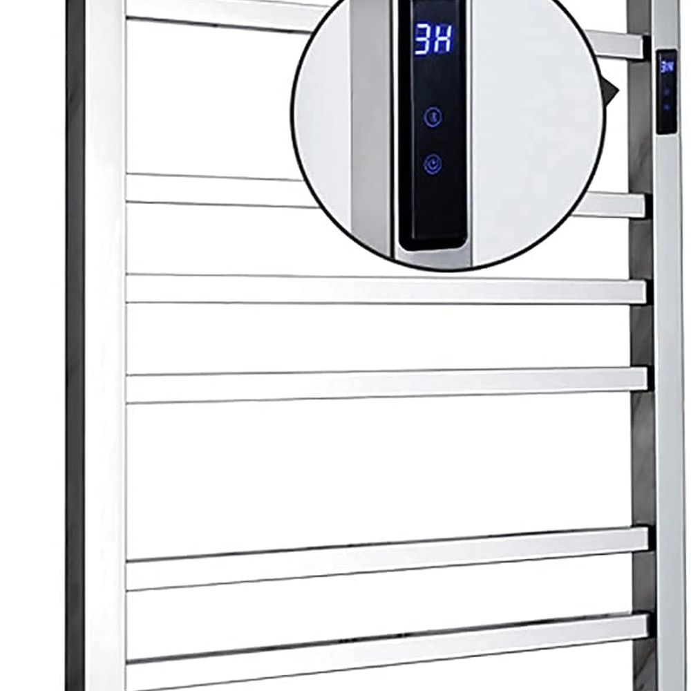 Towel Bar Stainless - Elektrikli Havlu Isıtıcı, Zamanlayıcılı Duvara Monte