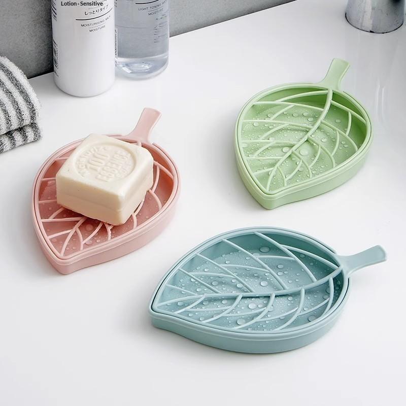 Jet Home Bathroom Accessories - Yaprak Şeklinde Sabunluk 2 Katmanlı Drenajlı