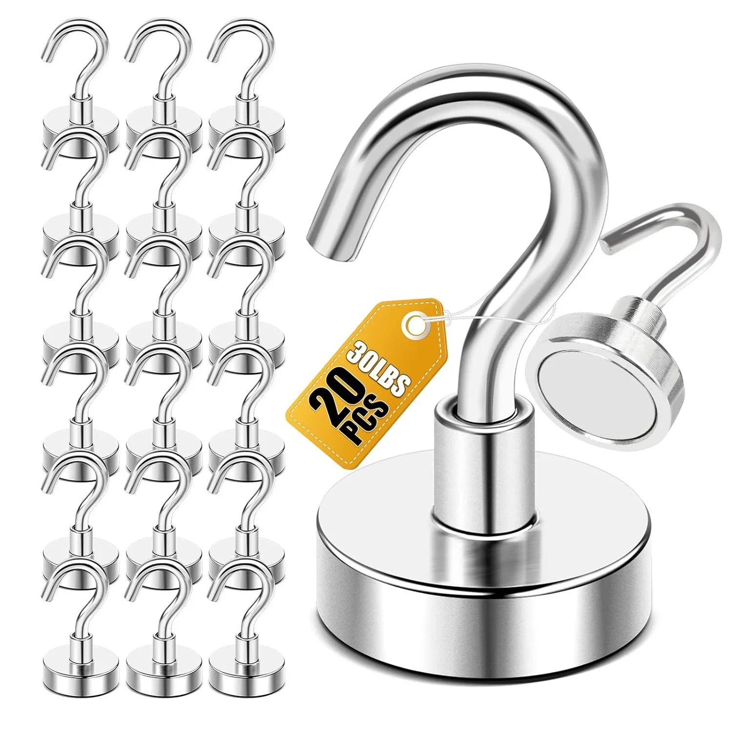Home Bathroom Key - 20 adet Metal güçlü manyetik kanca