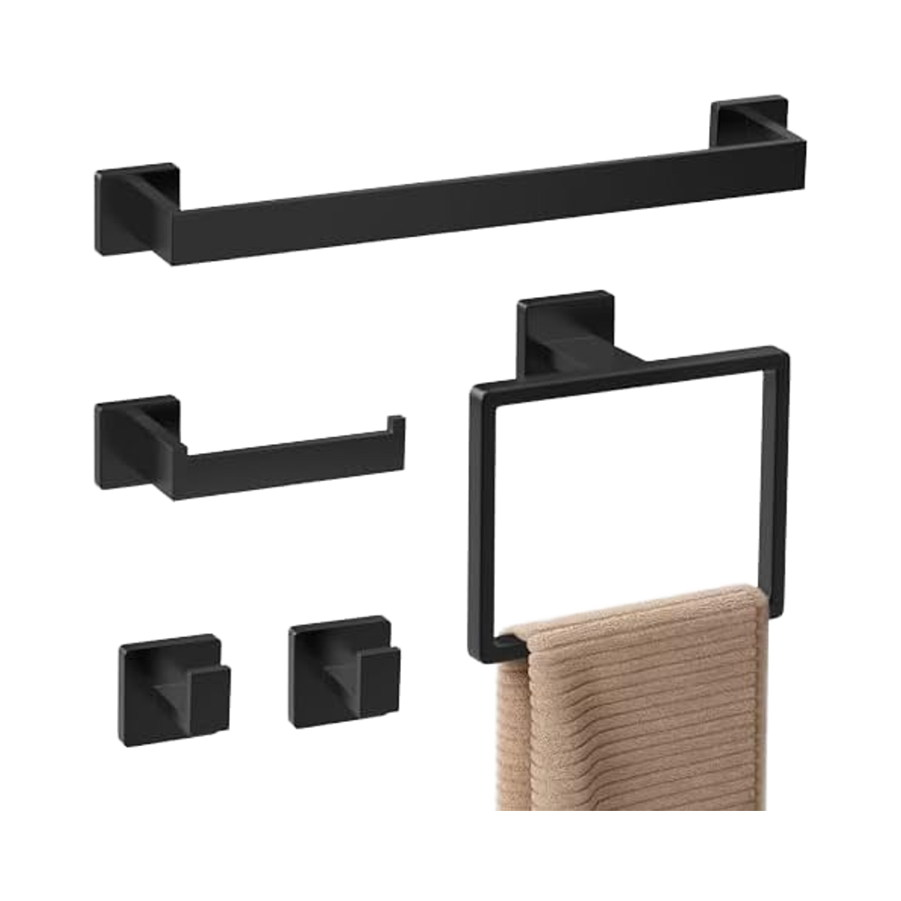 Towel Bar Stainless - Mat Siyah Paslanmaz Çelik Çevre Dostu