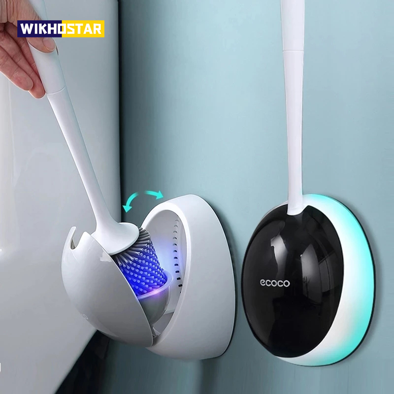 Home Bathroom Cleaning Kit - WIKHOSTAR TPR silikon tuvalet fırçası WC