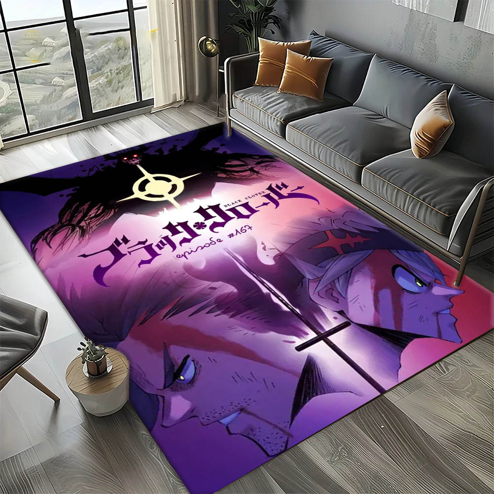 Home Bathroom Floor Mats - Karikatür Anime B-Black H-Hot Clover Halı