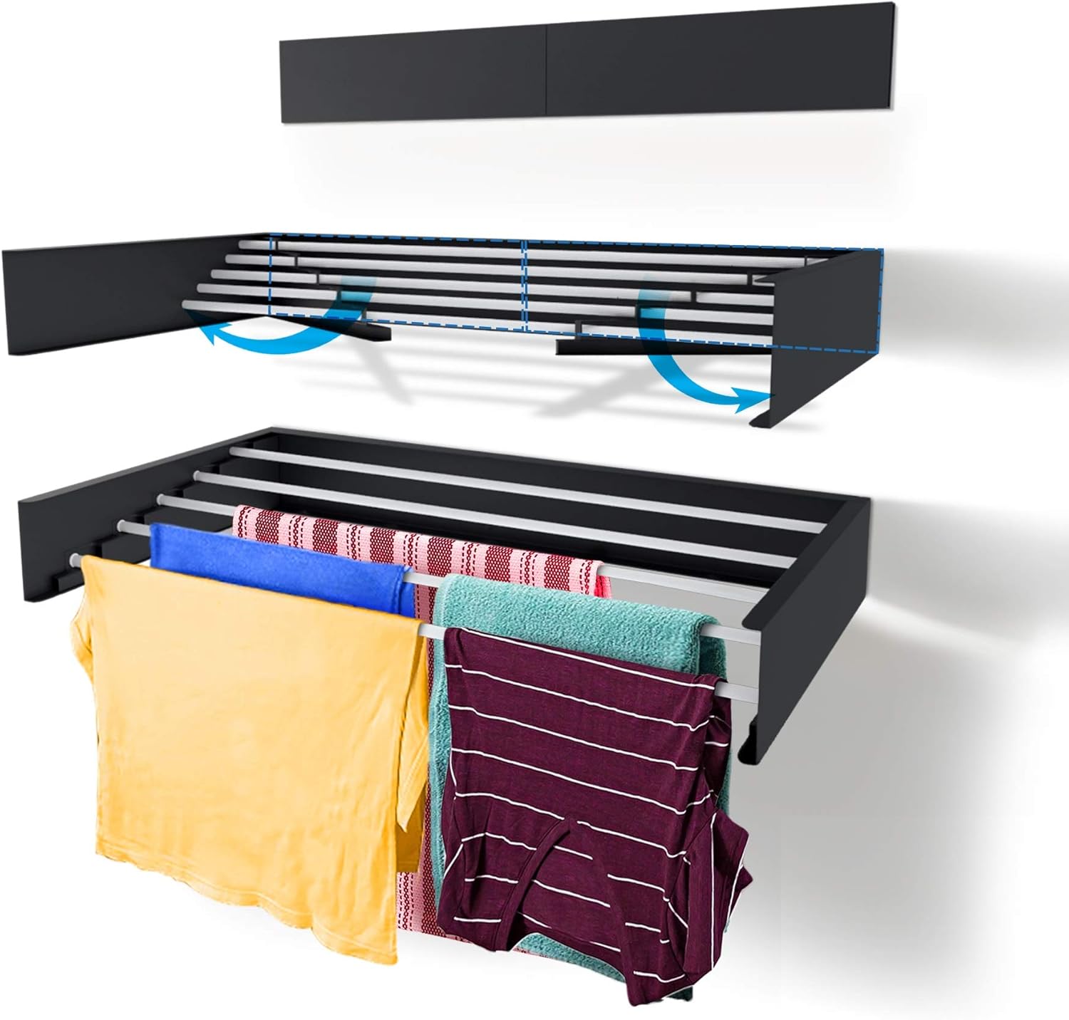 Towel Bar Stainless - 80 cm Duvara Monte Çamaşır Kurutma