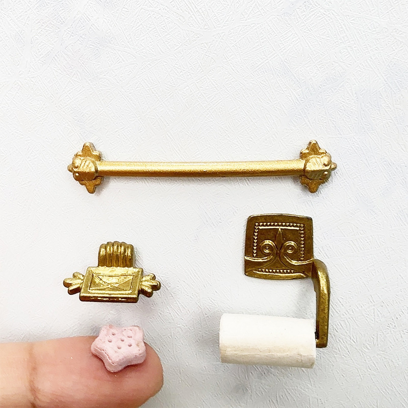 Jet Home Bathroom Accessories - 1/12 Dollhouse Simülasyon Kağıt Havlu Askısı