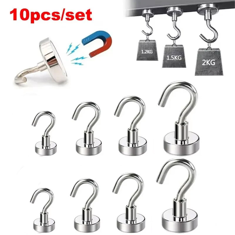 Home Bathroom Key - 10 adet güçlü mıknatıs kanca çok