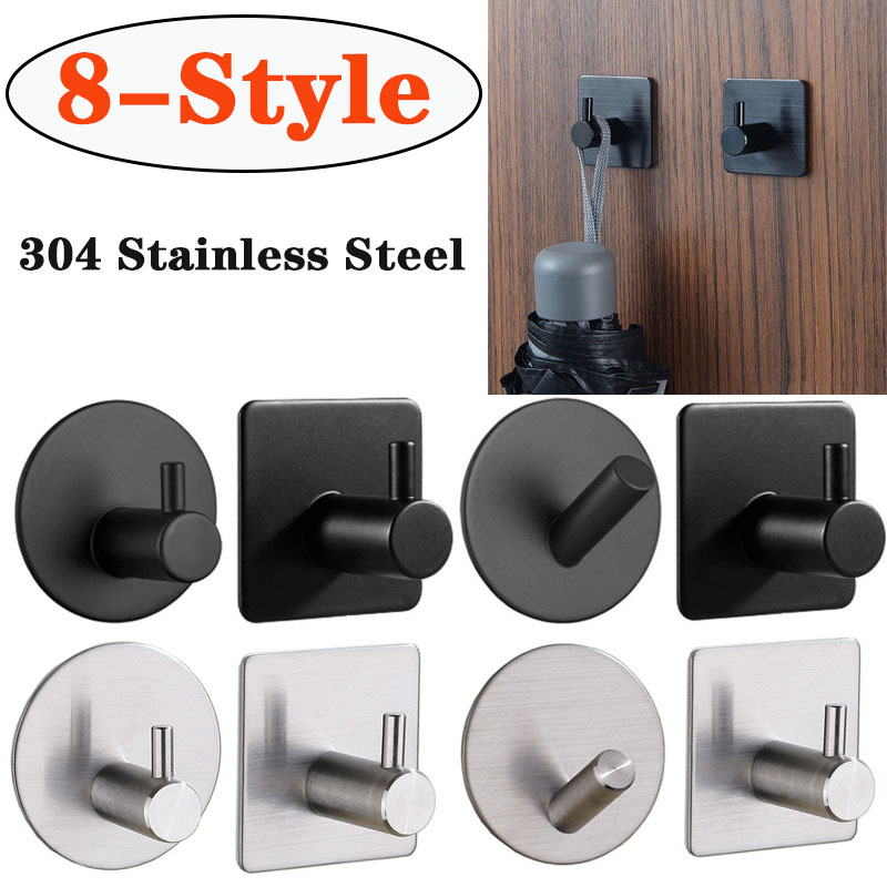 Towel Bar Stainless - 2 adet kendinden yapışkanlı banyo bornoz