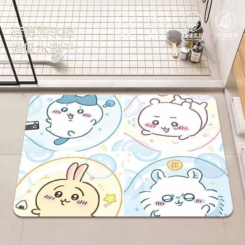 Home Bathroom Floor Mats - Anime Chiikawa Hachiware Usagi Diatom Çamur