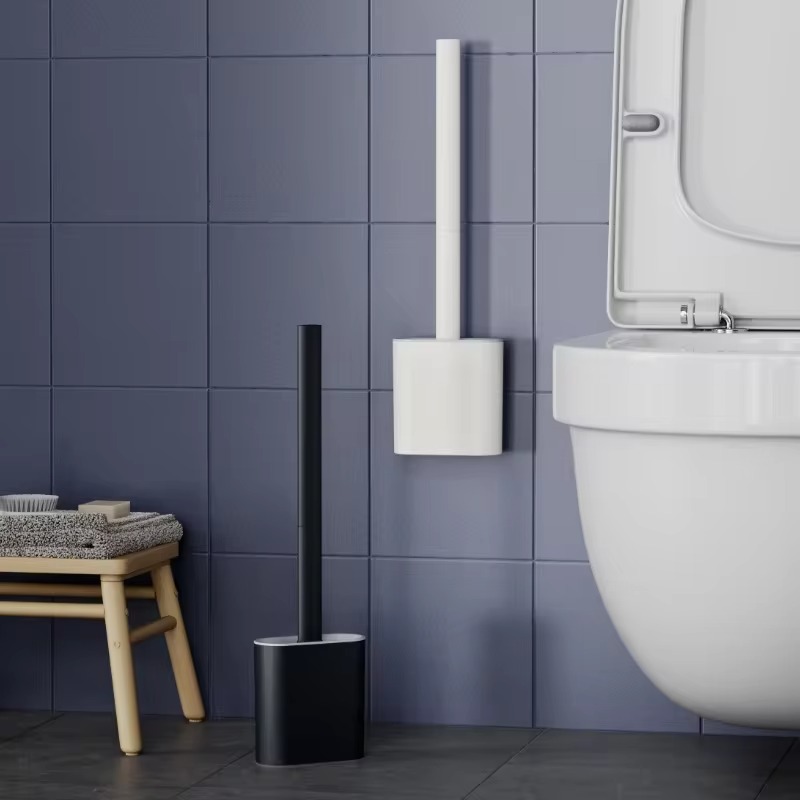 Home Bathroom Cleaning Kit - 1 adet siyah duvara monte tuvalet