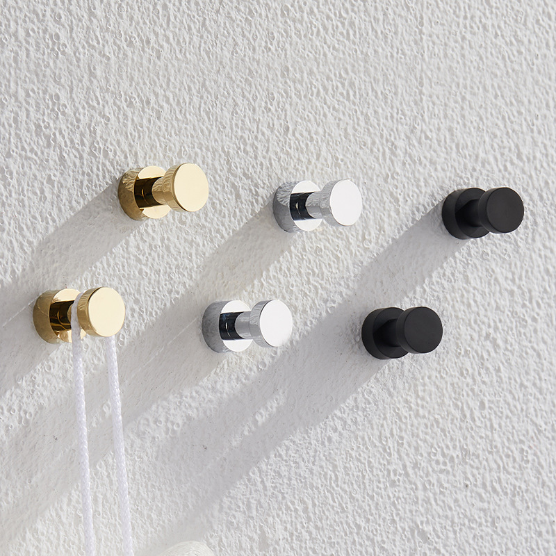 Home Bathroom Key - 2/3/4/5 adet pirinç Robe Hooks havlu