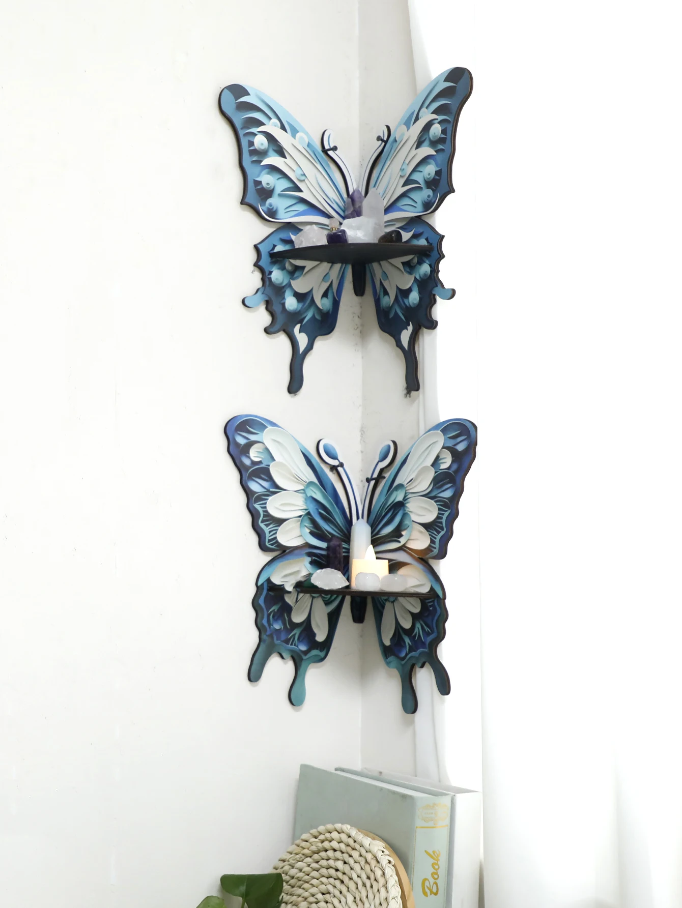 Üç Renkli Kelebek Kristal Raf  - Home Essentials Bathroom Rack incelemesi ve fiyatı