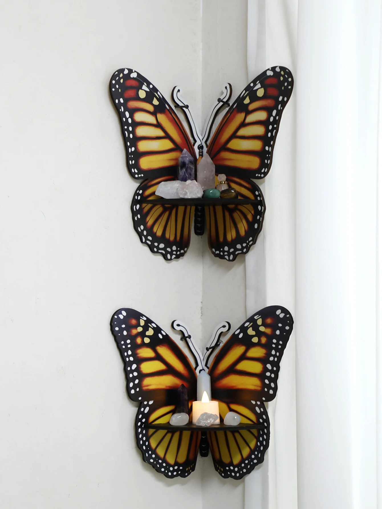 Üç Renkli Kelebek Kristal Raf  - Home Essentials Bathroom Rack incelemesi ve fiyatı