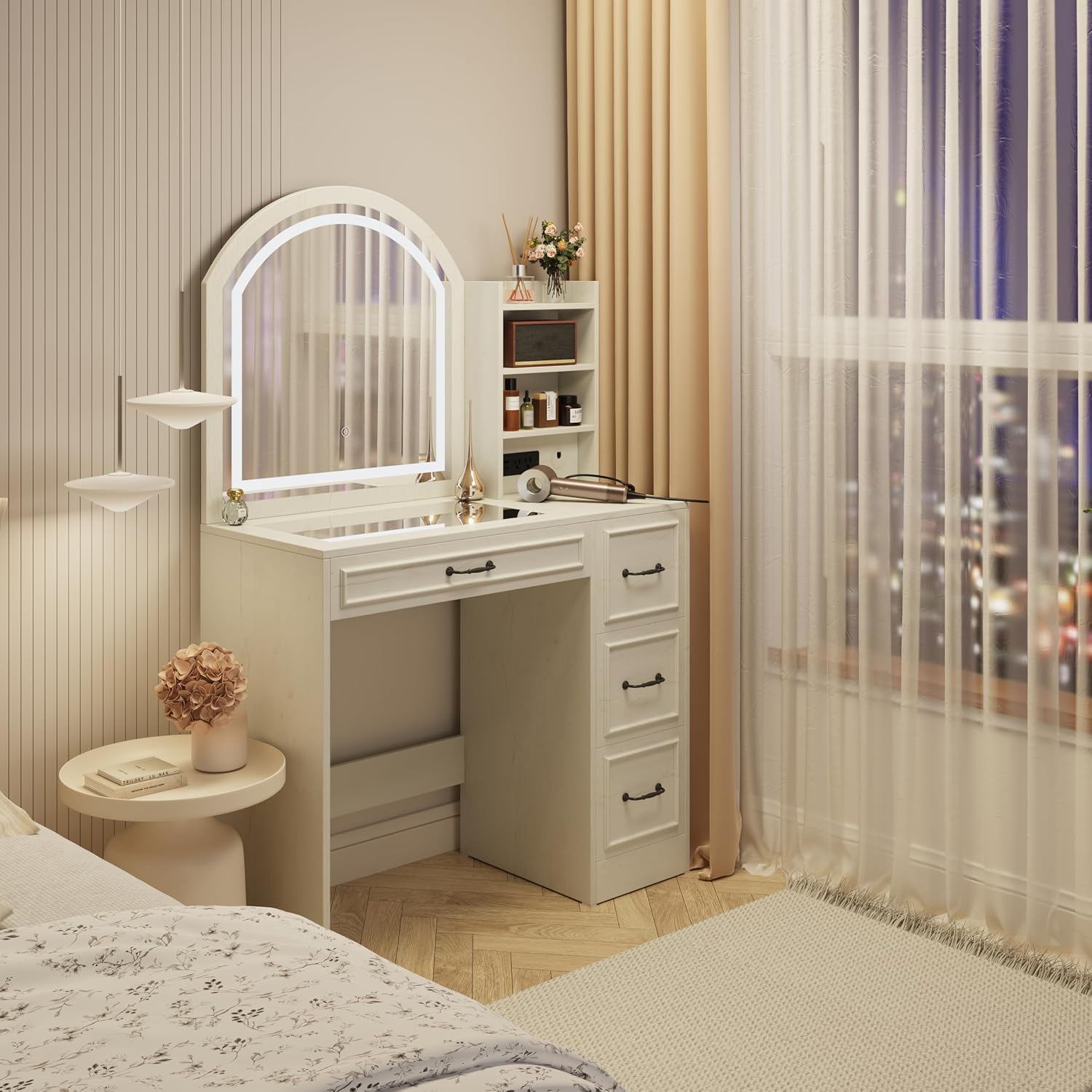 Modern Makyaj Masası, Işıklı A - Home Outlet Bathroom Vanity incelemesi ve fiyatı