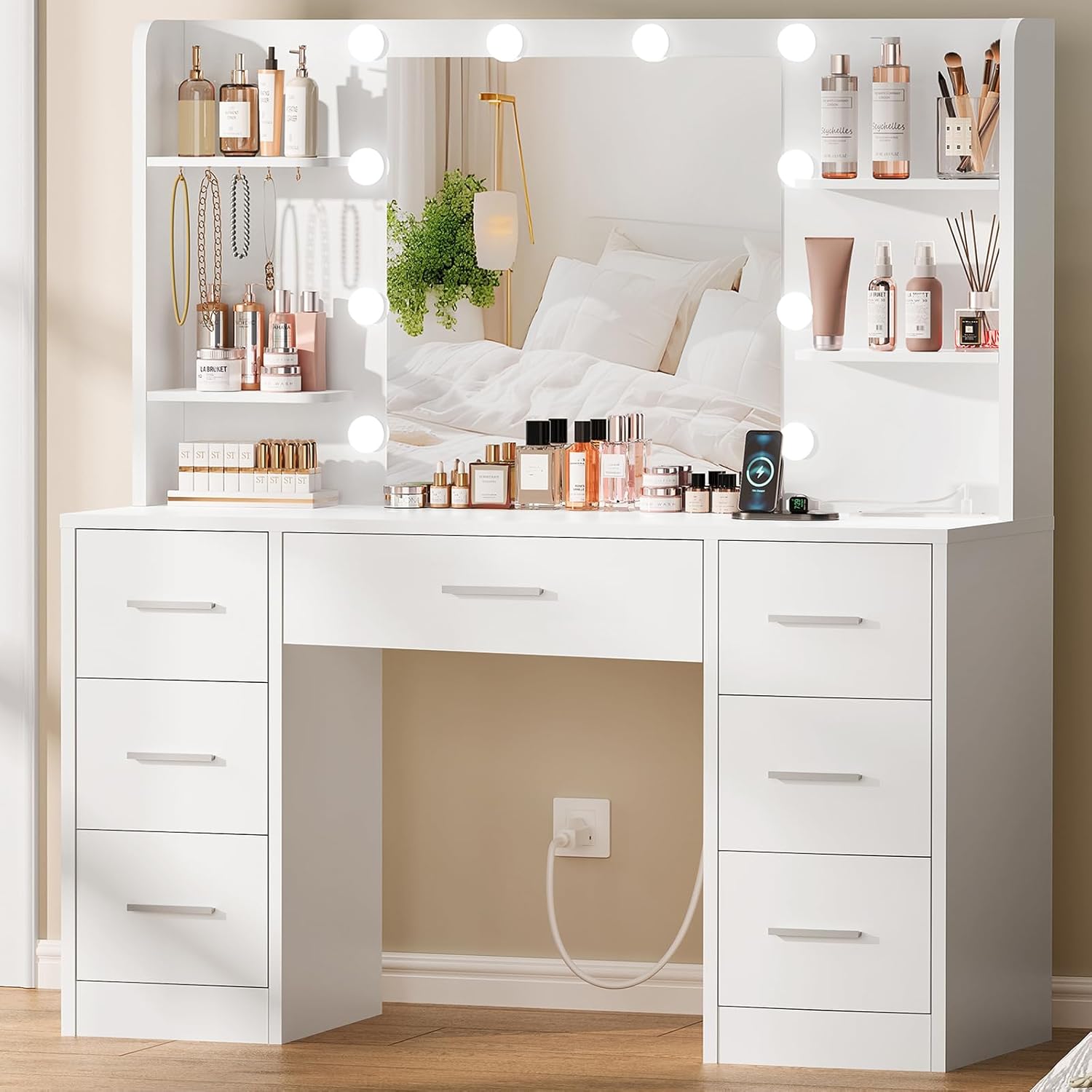 Büyük Makyaj Masası, LED Işıkl - Home Outlet Bathroom Vanity incelemesi ve fiyatı