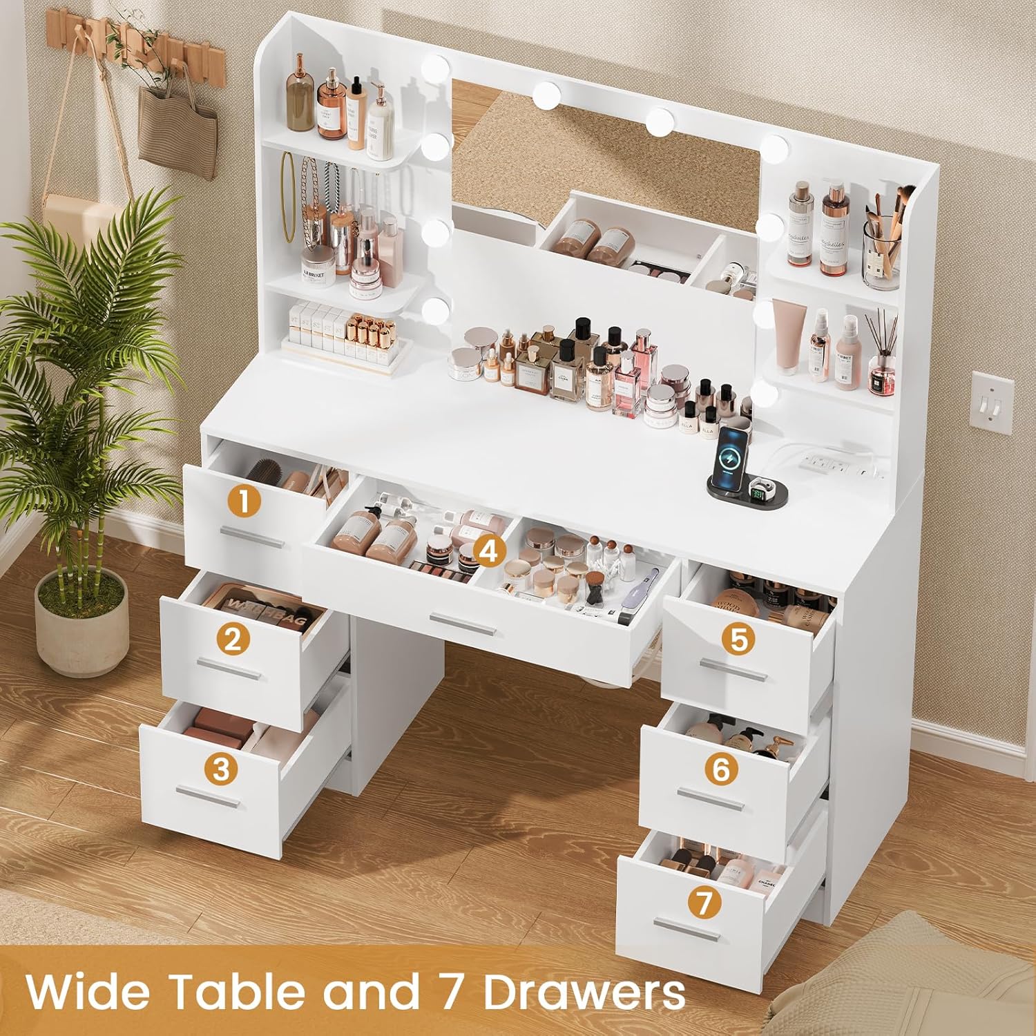 Büyük Makyaj Masası, LED Işıkl - Home Outlet Bathroom Vanity incelemesi ve fiyatı
