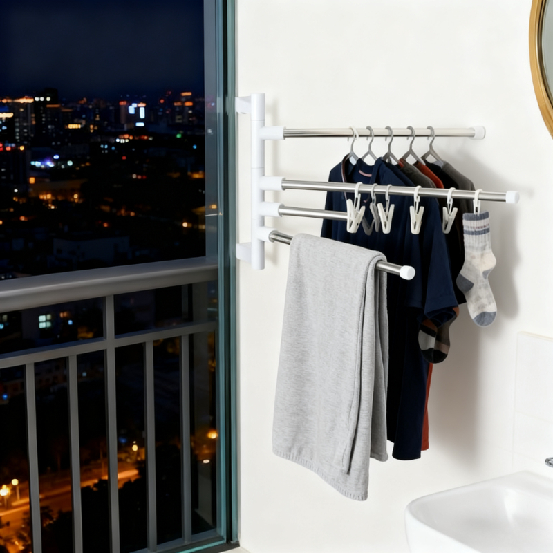 Modern Minimalist Döner Çubukl - Home Essentials Bathroom Rack incelemesi ve fiyatı