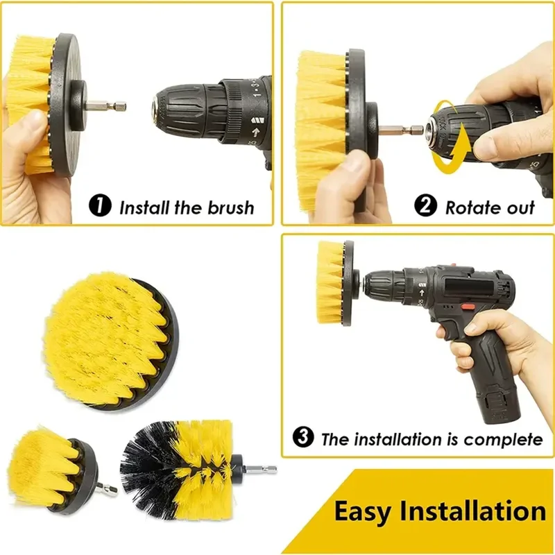 3'lü/Set Matkap Fırça Seti, Gü - Home Bathroom Cleaning Kit incelemesi ve fiyatı