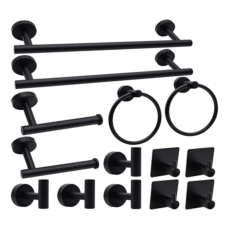 ABCL 14 Parça Mat Siyah Banyo  - Towel Bar Stainless incelemesi ve fiyatı